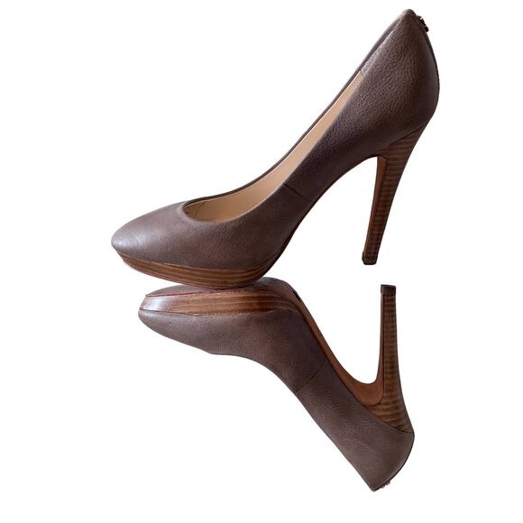 Coach Heels CHELSIE Classic Pointy Distressed Pump Platform Gray Size 6B - Picture 5 of 13